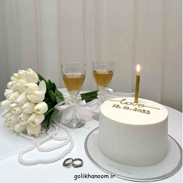 کیک جشن سالگرد ازدواج؛ 30 طرح اینستا دیزاین شده با گل طبیعی شیک (فانتزی، ساده)