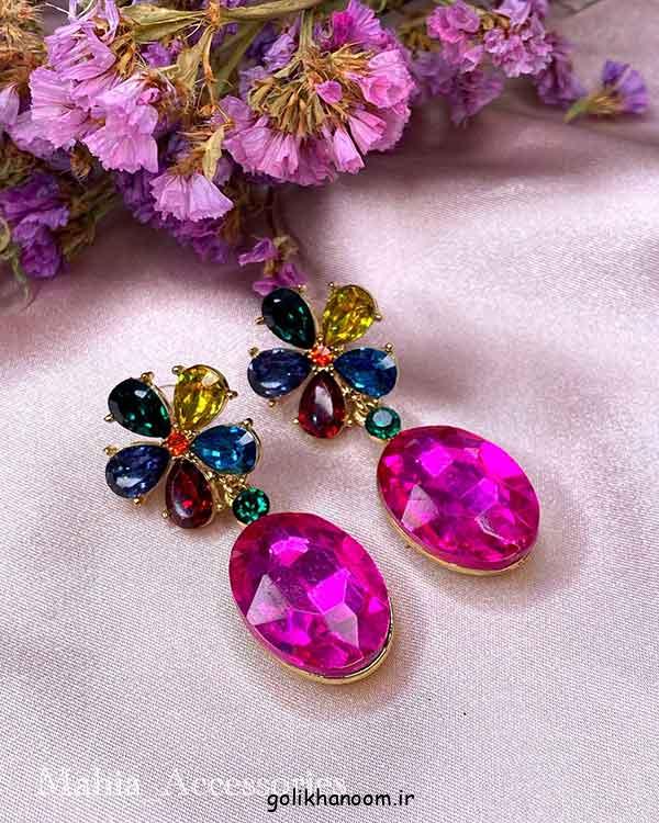 مدل گوشواره جدید کریستالی؛ 25 طرح با طراحی خاص و درخشش خیره‌کننده و تماشایی