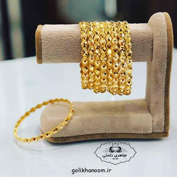 مدل النگو طلا جدید عروس عربی؛ 30 نمونه با نگین‌های درخشان و سبک سلطنتی ترند