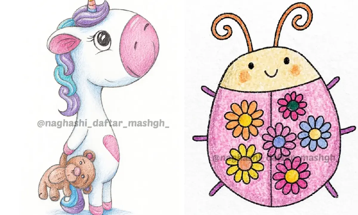 ترفندهای نقاشی دفتر مشق آسان، که حتی مبتدی‌ها هم می‌توانند انجام دهند!